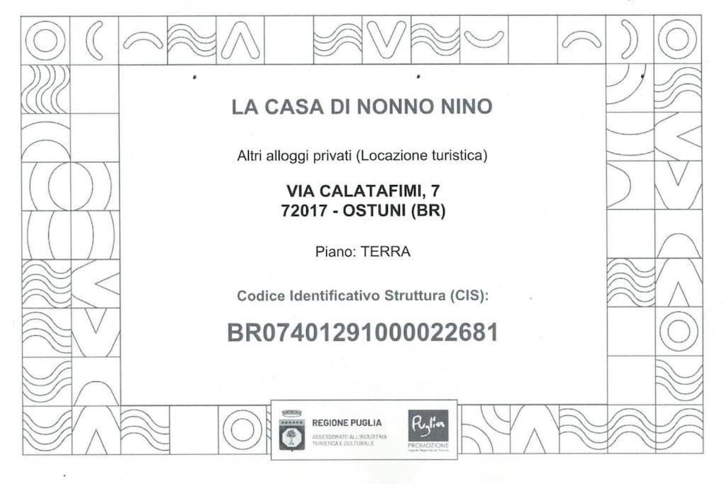Villa La Casa Di Nonno Nino Ostuni Exterior foto
